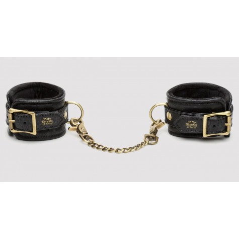 Черные наручники Bound to You Faux Leather Wrist Cuffs